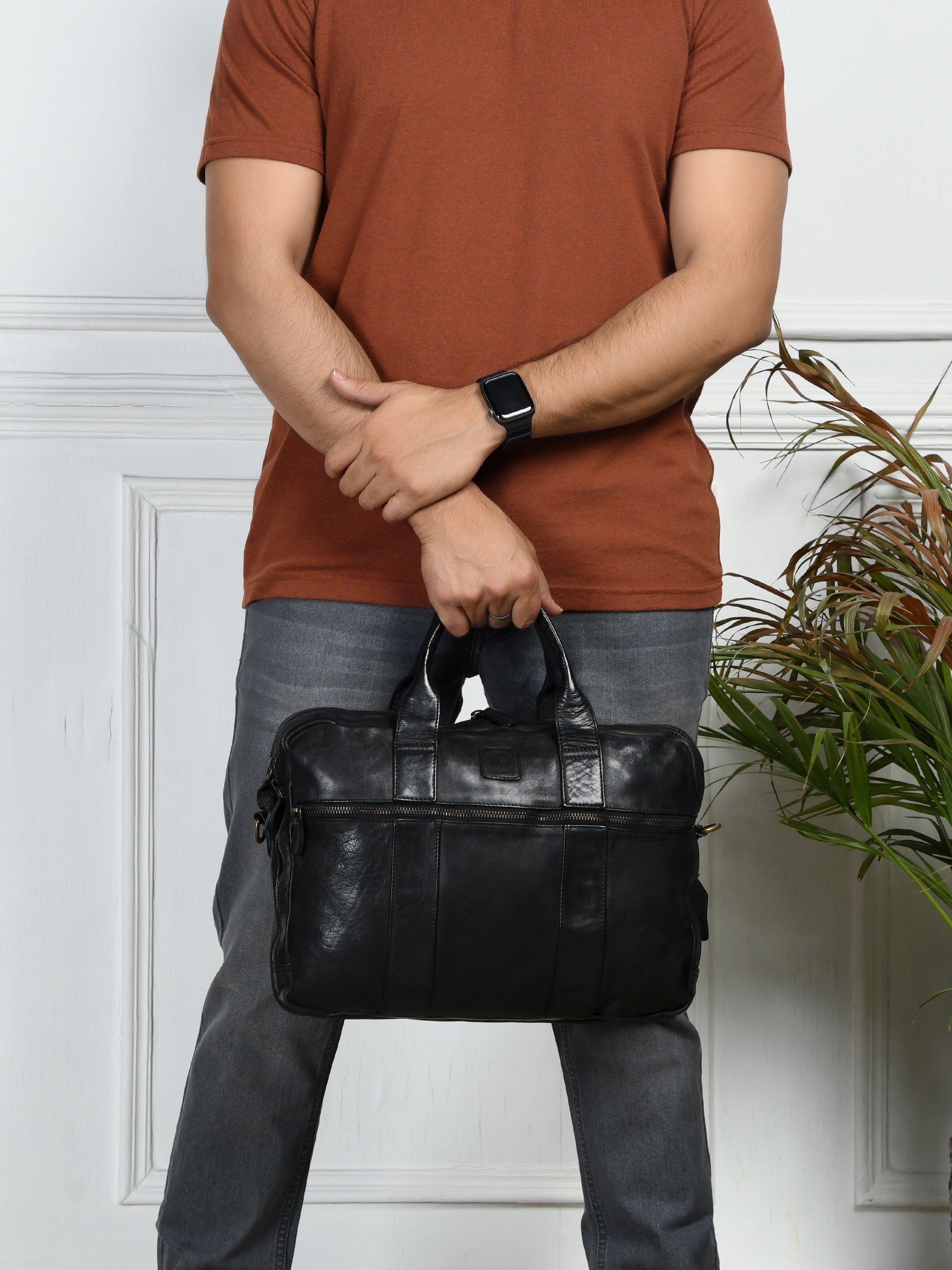 Executive Heritage Leather Laptop Bag